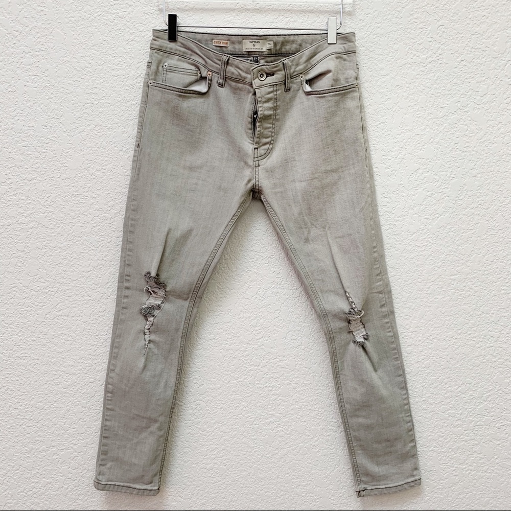 Topman • Stretch Skinny Distressed Jeans